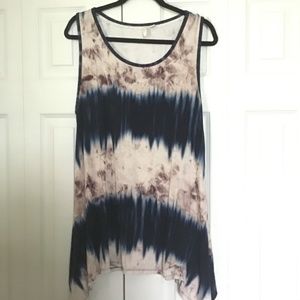 Tie Dye Tank Top with Sharkbite Bottom